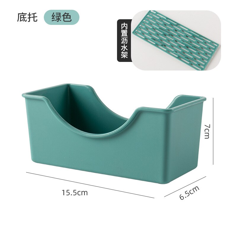 Spit Bone Dish Household Food Grade 6 Inch Plastic Spit Bone Dish Round Square Set Dining Table Garbage Plate: green