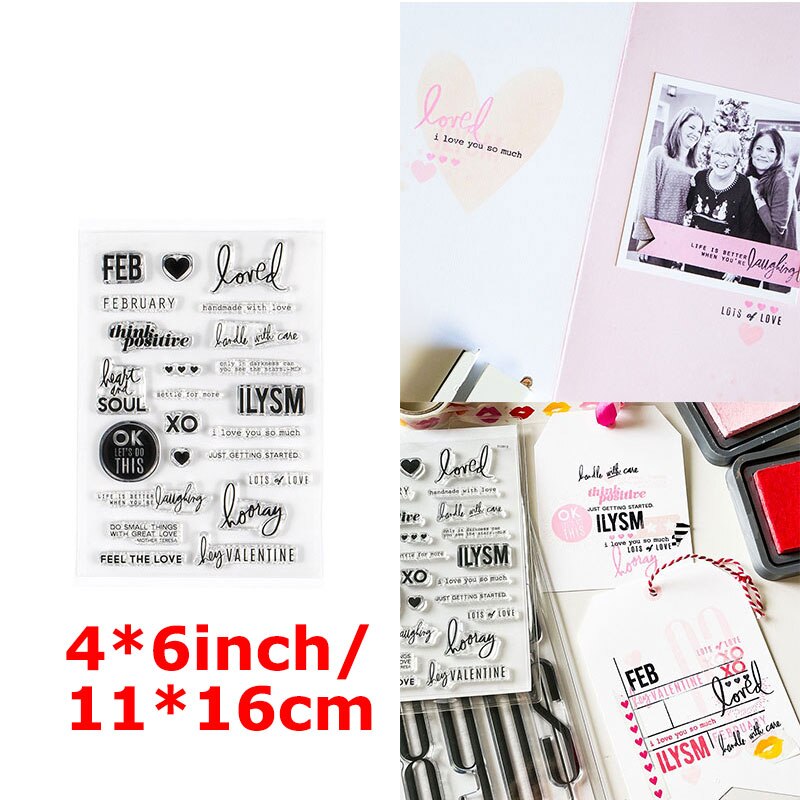 A-Z Capital Alphabets Number 0-9 Week Month Words Clear Stamps Thanks Loved Spring Happy Life English Letter DIY Craft 2022: 10