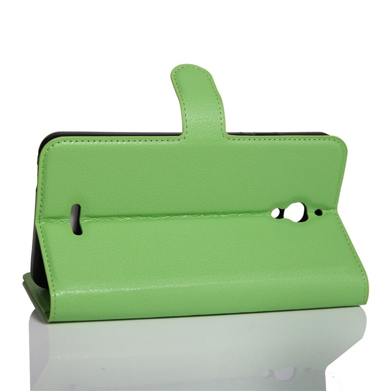 for Alcatel Pixi 4 (6) Cyboris cover For Alcatel Pixi 4 (6) 3G Pixi4 6.0 " Flip Lichi Holster PU Leather with card slot holders: Green