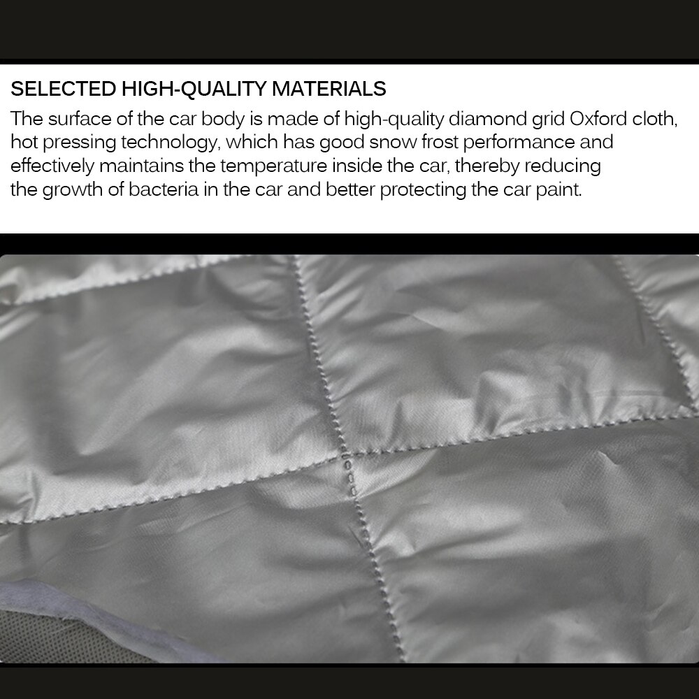 Allomn foldbart bilforrudedæksel anti-frost is- og snebeskyttelse uv-fading bilafdækning