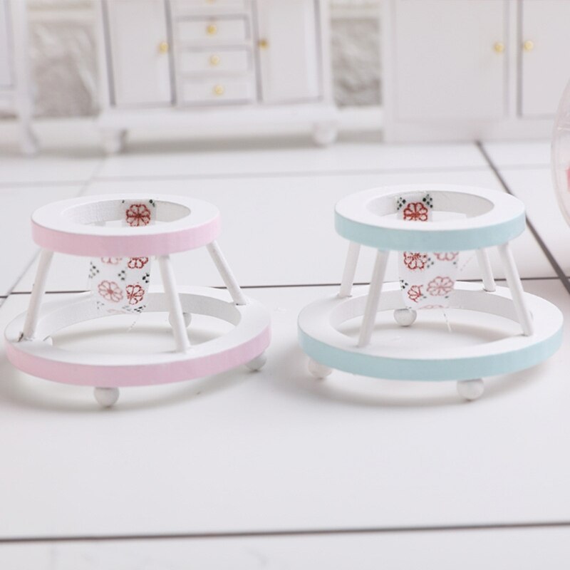 D7YD 1 modello di casa delle bambole in scala 12 girello in legno mini simulazione gioca scena modello giocattolo accessorio per decorazione o istruzione