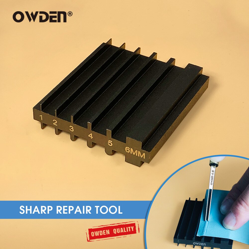 Owden skarpt reparationsverktyg för att slipa kniv bred spade skära läder tunnare kant skärslipare