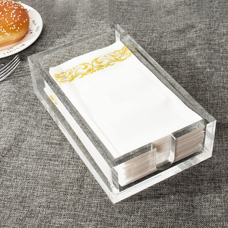 Acrylic Guest Towel Napkin Holder, Clear Bathroom Paper Hand Towels Storage Tray, Buffet Napkin Holder, Napkin Holders