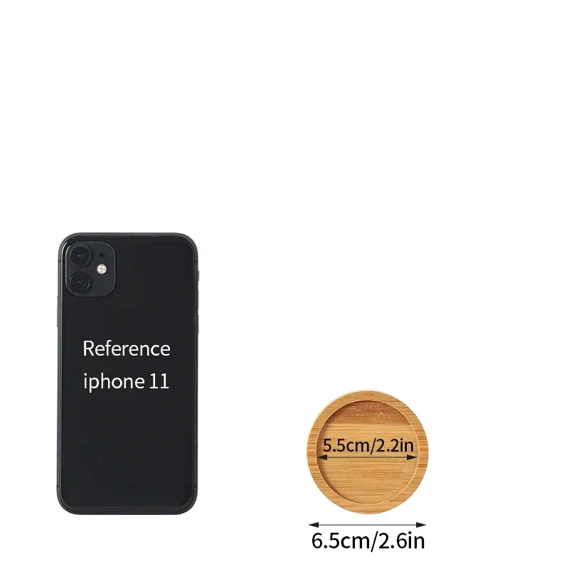 Nordic Decoratief Dienblad Houten Dienblad Retro Ronde Serveerschaal Fruit Dessert Opbergbakken Koffiekopje Mat Pad Home Decor Mohamedajuan: Dark Gray