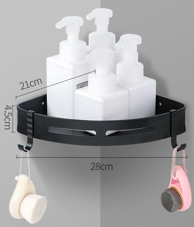 FJLYZL 2-Pack Perforation-Free Aluminum Bathroom Shelves – Wall Mounted Toilet Organizer, No Drill