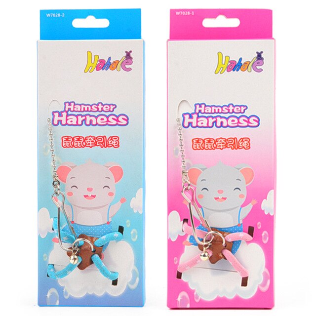 Arnés para hámster con cascabel, arnés ajustable para mascotas, ratas, ratones y hámsters