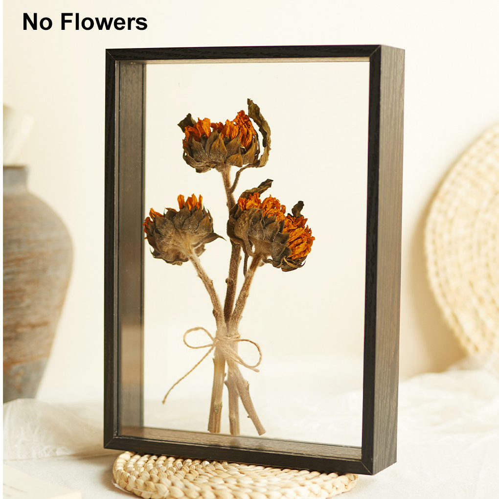 4cm Deep Shadow Box Frames Bouquet Display Flower Case Deep for Crafts 3D Picture Memorabilia Memory Transparent Photo Frame: 5 inch / WHITE