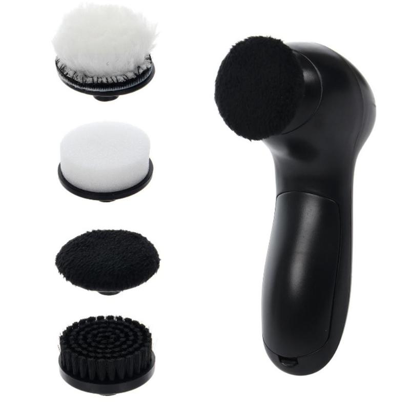 2 snelheden Handheld Automatische Elektrische Schoen Borstel Shine Polijstmachine voor Lederen Tassen Autostoel Schoonmaken Set Met 4 Opzetborstels