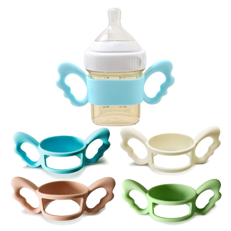 4 Kleuren Baby Fles Handgrepen Veiligheid Siliconen Fles Handgrepen Voor Extra Drinken Melk Babyvoeding Accessoires