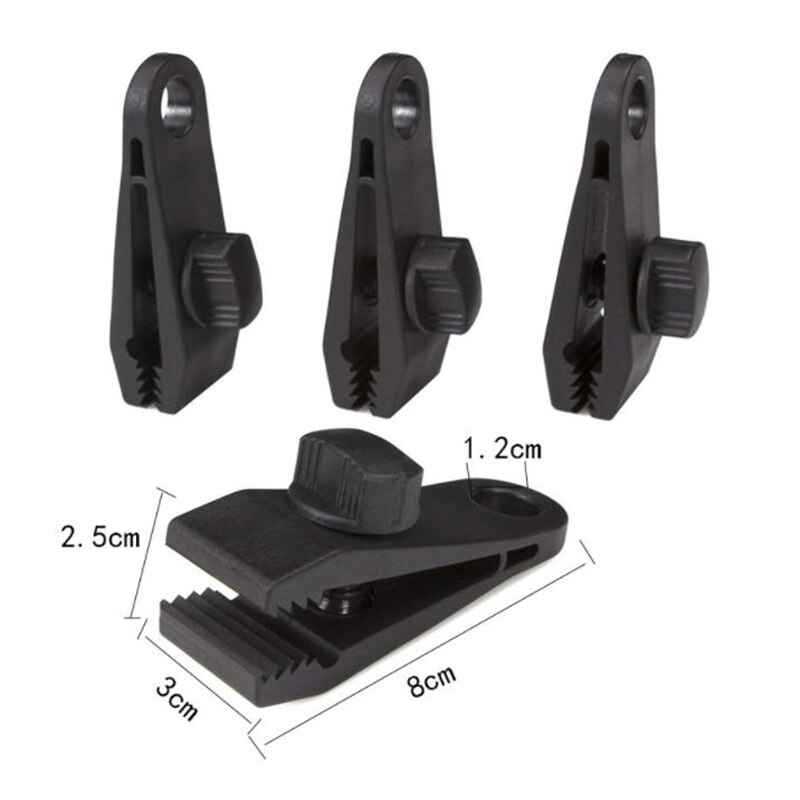 10 Uds Clips de resistentes y duraderos agarre de bloqueo Premium pinza para toldo para toldos Camping lonas caravana