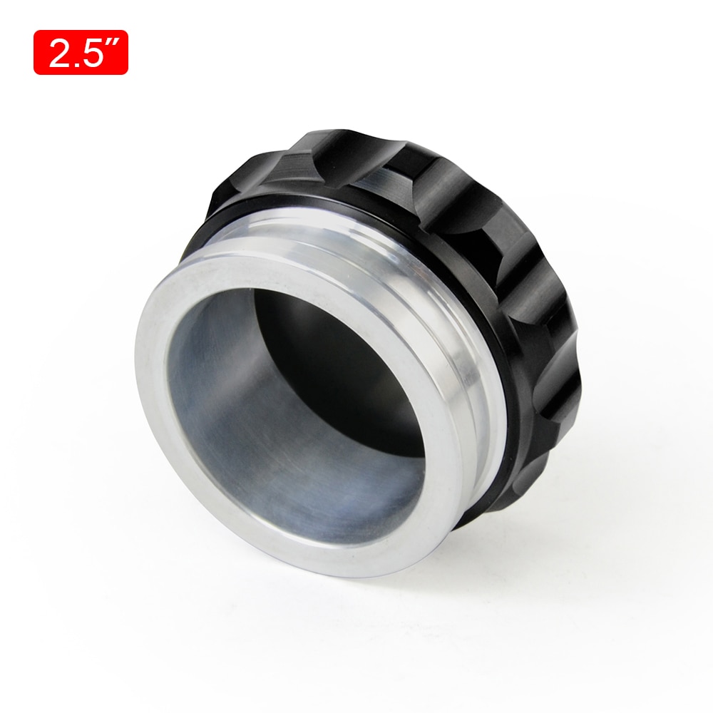 2.5" 63.5mm / 2" 50.8mm / 1" 25.4mm Aluminum Alloy Weld Billet On Filler Neck And Cap Oil Fuel Water Tank Black