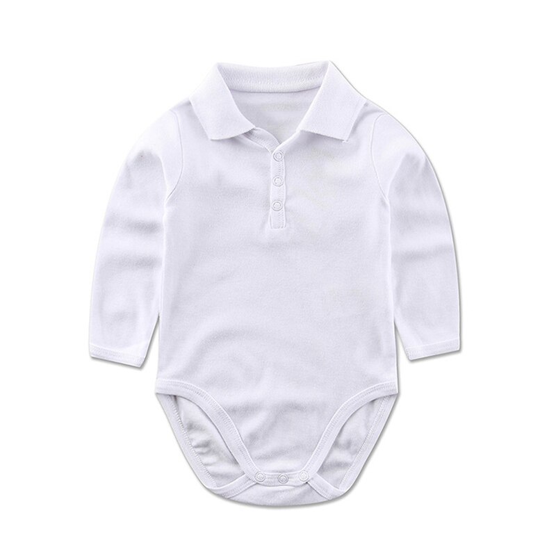 Cotton Long Sleeve Bodysuits For Newborns Baby Boy Clothes Turndown Shirt Collar Kids Jumpsuit Infant Clothing