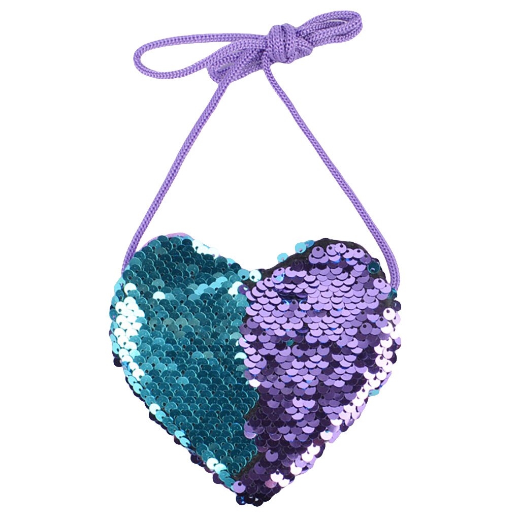 Mode Meisjes Handtassen Cut Mermaid Pailletten Portemonnee Portemonnee Mini Messenger Schoudertas Liefde Crossbody tas portemonnee voor meisjes: PP