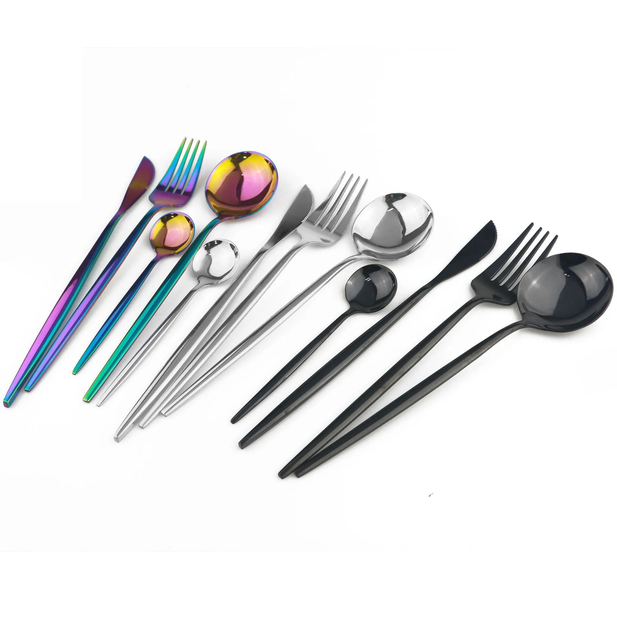 8 stuks tafel dinervork roestvrij staal dessertvork servies vorken set zwart bestek servies keukenaccessoires