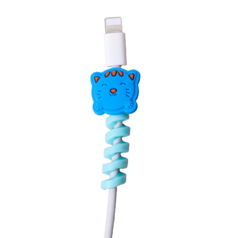 Protector de cubierta de Cable cargador soporte de Cable Protector de auriculares Cable que cubre línea soporte de Cable organizador de cables Gestión de Datos: 02