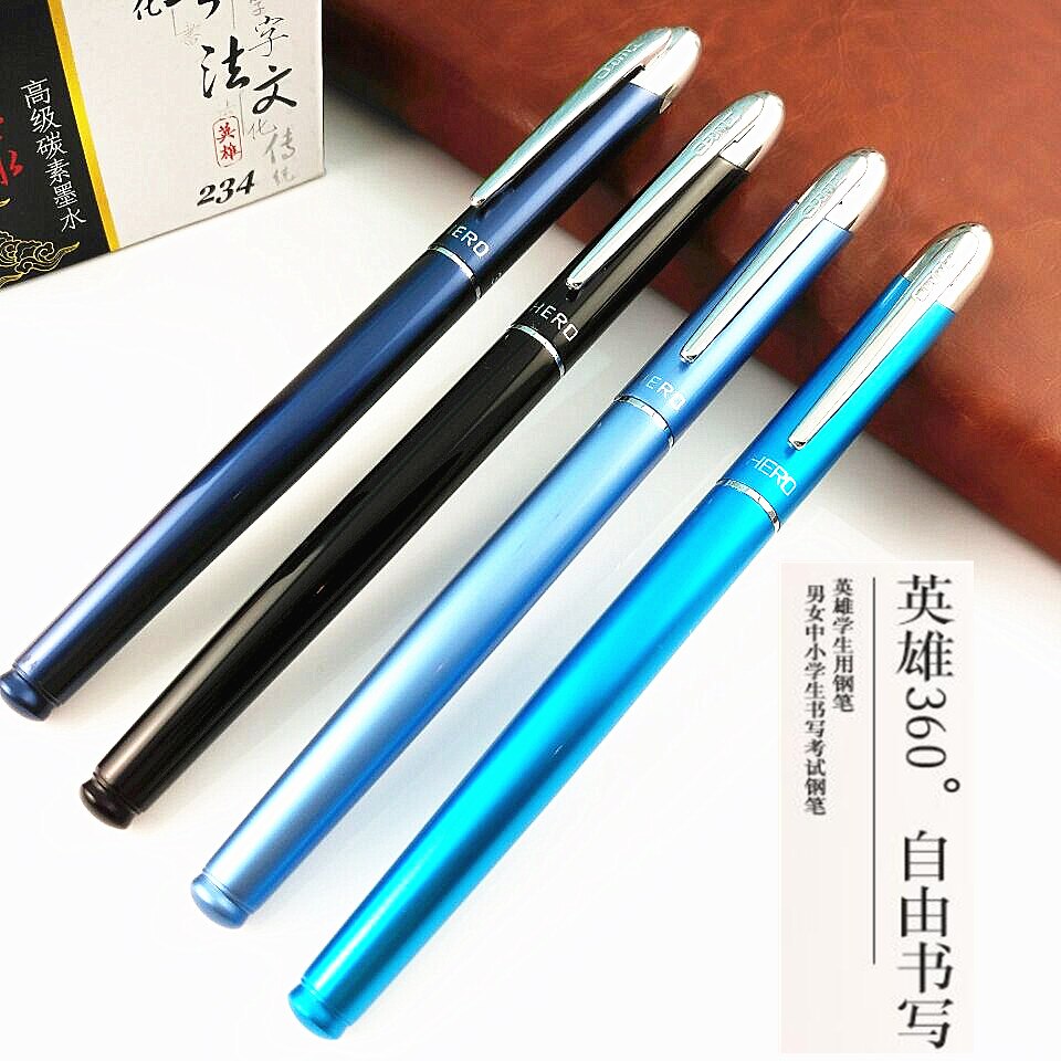 HERO 001 Fountain Pen 360 Degree Free Writing Fountain Pen Student Writing Calligraphy Pen 1PCS