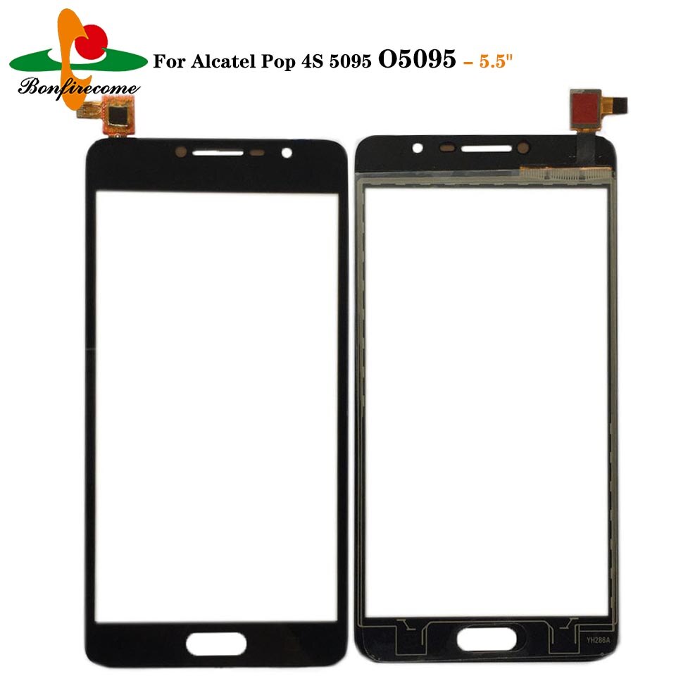 For Alcatel Pop 4S 5095 5095K 5095B 5095I OT5095 Touch Screen Digitizer Sensor Outer Glass Lens Panel