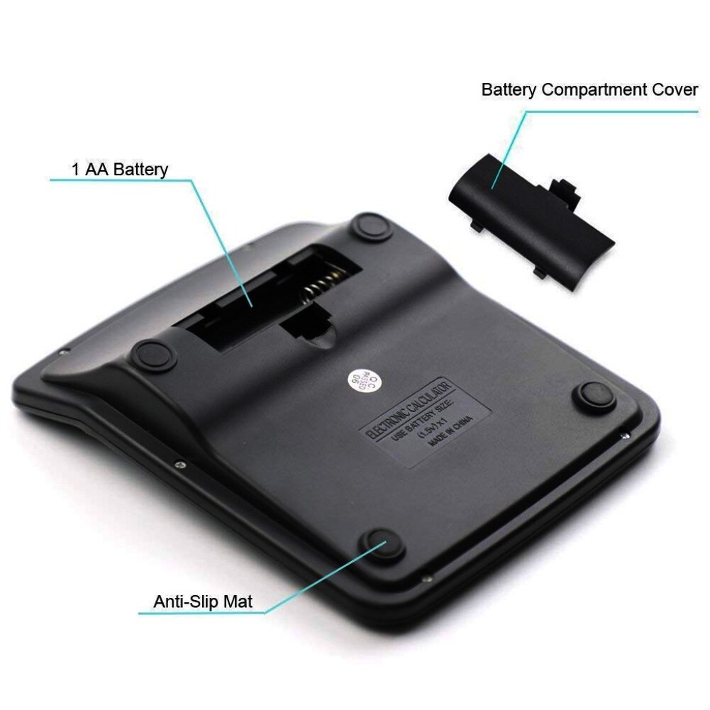 12-Digit Solar Powered Large Display Calculator Home Office Accountant Tools