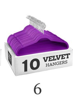 10 Stück bunte, rutschfeste KleiderbüGel aus Samt, 45 cm, nahtloser Beflockungs-KleiderbüGel für trockene und nasse Kleiderschrank-Aufbewahrung, magischer KleiderbüGel für Erwachsene: Pflaume