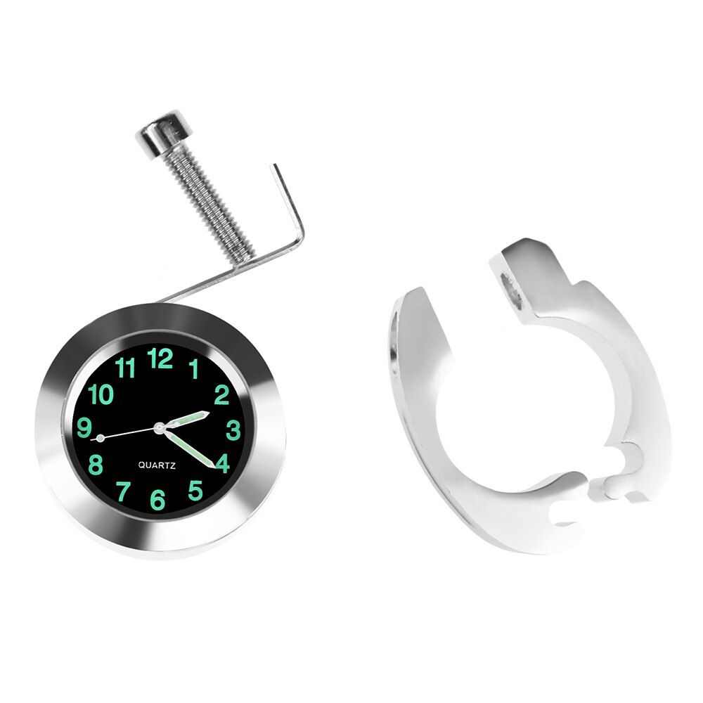 Waterproof Watch Clock Bicycle Motorcycle Handlebar Black/Silver Clock Quartz Watch For Davidson Harley Honda Yamaha Kawasaki