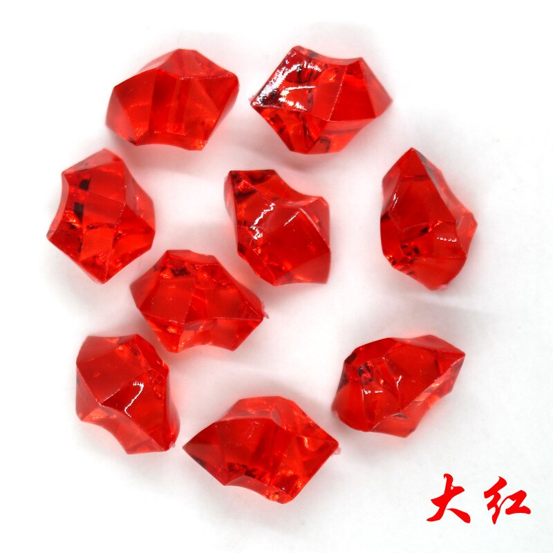 Cristaux en acrylique 250 pièces | Pierre d'aquarium, réservoir de poissons/fournitures de décoration de mariage, de jardin domestique: red