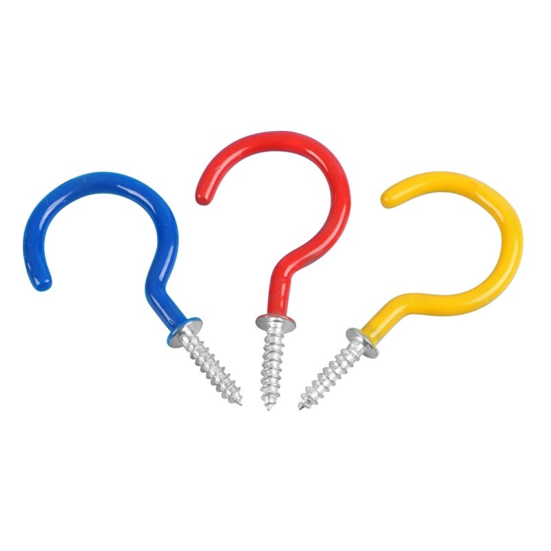5 stuks 2.9 " bekerhaak plafondhaken fijne goede vinyl gecoate schroefhanger voor binnen- en buitengebruik plafondhaak draaibare haken tob