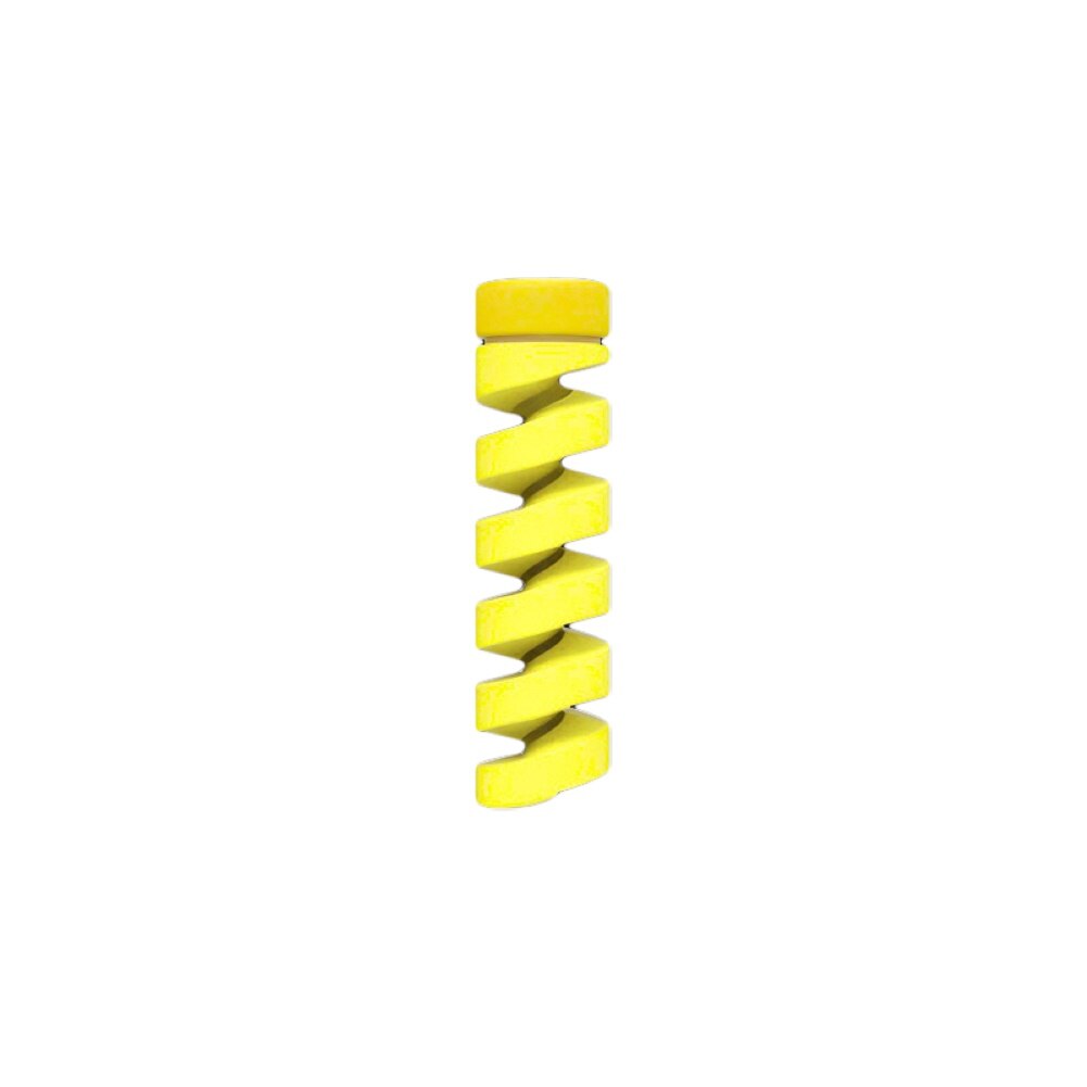 12 pièces spirale USB Charge câble protecteur données cordon économiseur de couverture pour iPhone Android: Jaune