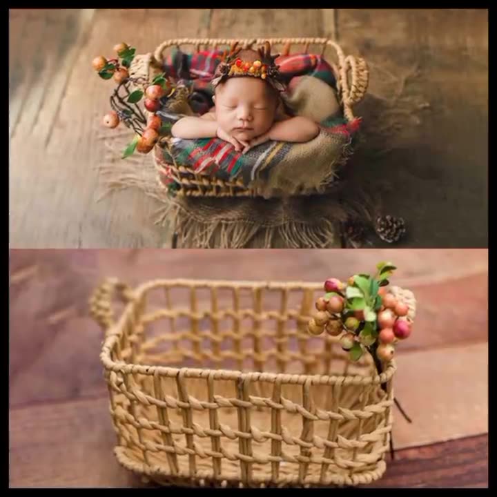 Baskets photo props Newborn Photography Rattan Basket Furniture Baby Photography Prop Shooting Accseearies Backdrop Chair