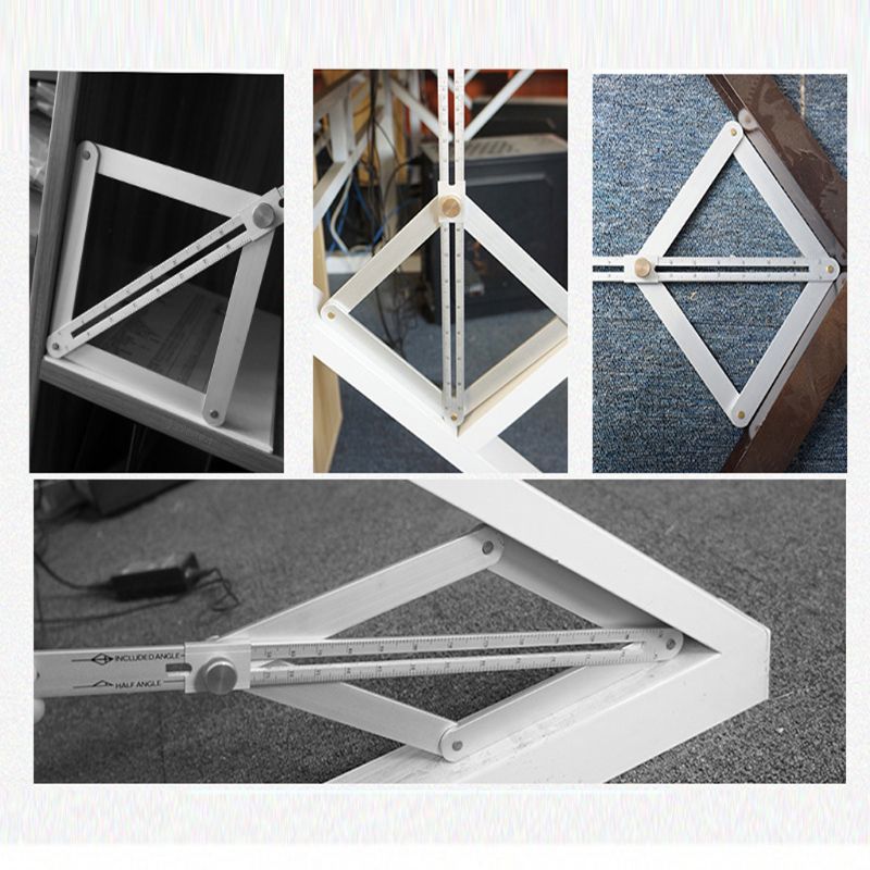 Aluminium Alloy Protractor Multi Angle Measurement Tool for Woodworking Flooring
