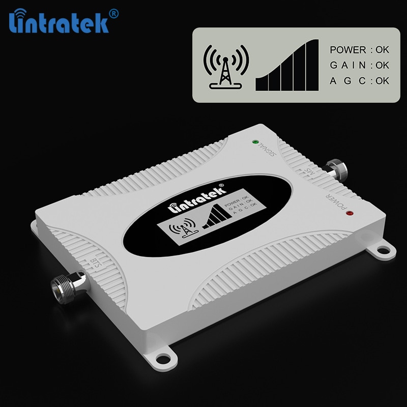 Lintratek Agc Gsm 900 Band 8 Pro Signaal Repeater Voice Booster Mobiele Telefoon Versterker Verbeterde Gsm Ampli Geen antenne