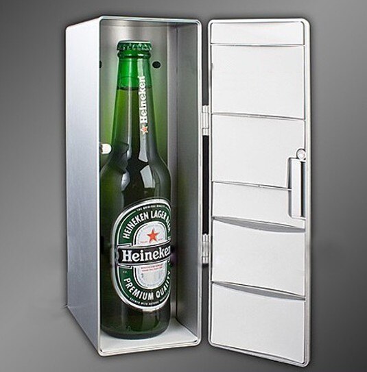 /mini usb køler & varmere køleskab desktop køling køleskab drik sodavand hvid