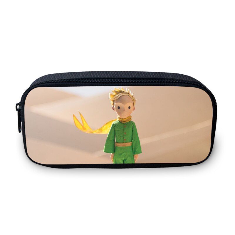 VEEVANV The Little Prince Printing Girls Pencil Case Children School Coin Purse Change Bag Travel Makeup Case Organizer Wallets: Gray