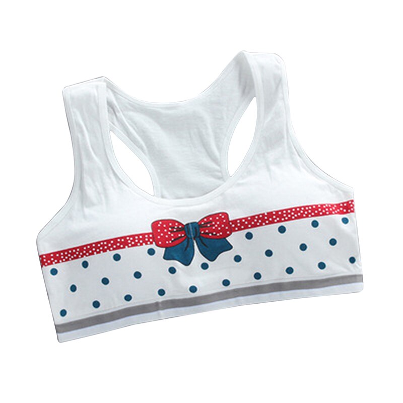 Girls Training Bras Kids Soft Underwear Girls Accessories Breathable Children Bras For Teen Girl 8-16y Tank Tops débardeurs: white