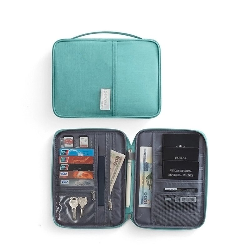 Sports Bag For Passport Cover Holder Card Package Credit Card Holder Wallet Organizer Sports Hiking Camp Document Bag