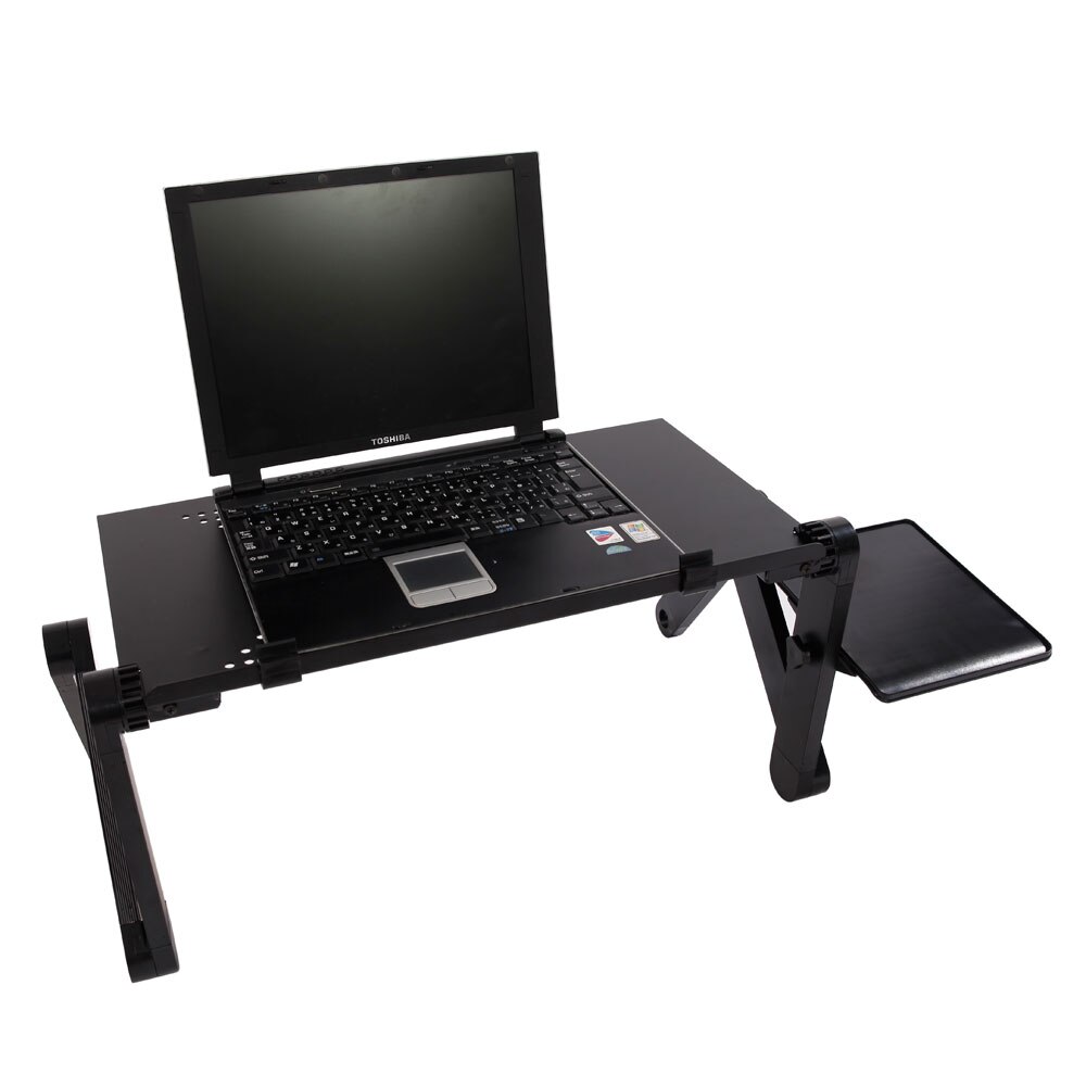 Adjustable Portable Folding Laptop Desk Computer Table Bed Computer Tray Stand Notebook Holder with Mouse Plate For Home Office