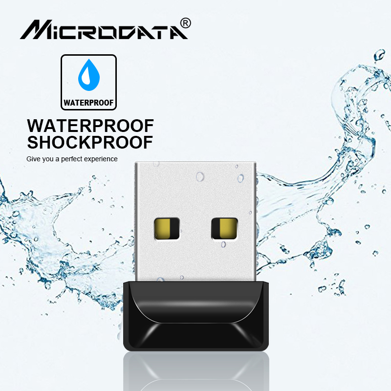 Super mini disco flash usb preto 8gb 64gb memória vara pendrive 32gb 128gb de alta velocidade usb flash drives à prova dwaterproof água portátil u disco