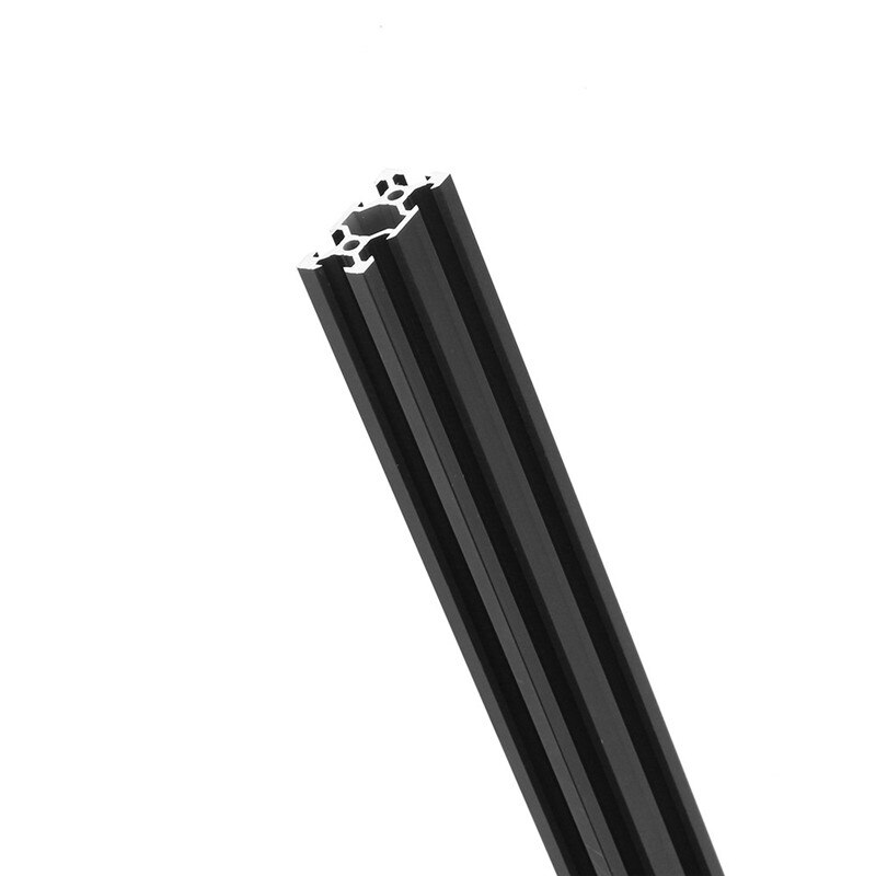 2040 Profilé En Aluminium Anodisé Standard Européen D'extrusion De V-slot Cadre 100-500mm Longueur Rail Linéaire Pour CNC Imprimante 3D Noir