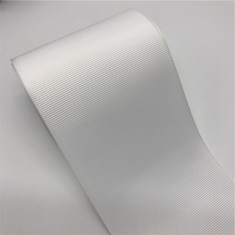 5Yards 3" 75mm Grosgrain Ribbon Bow Hair Party Wedding Christmas Decoration DIY Wrapping: White