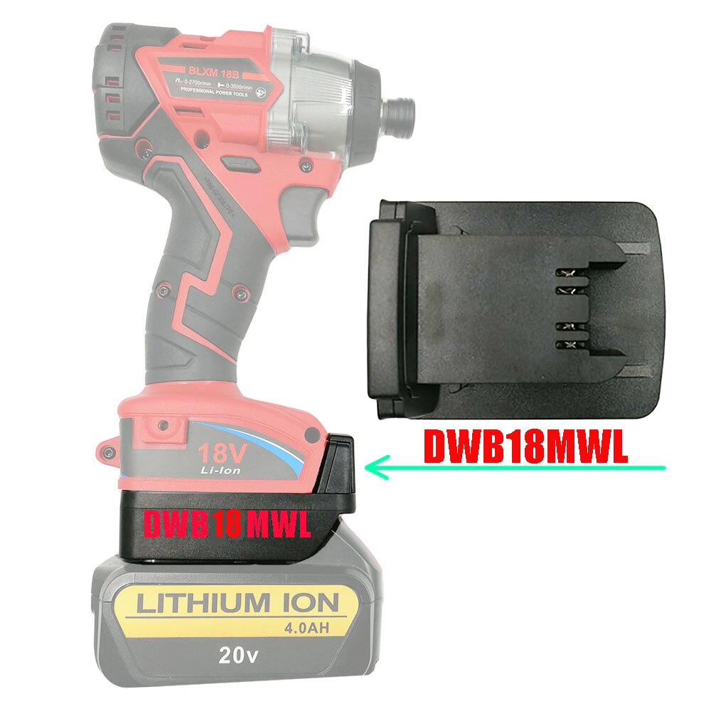 Li-ion batteri værktøj  mt20ml adapter konverter til makita bosch dewalt aeg ridgid devon worx hitachi batteri til milwaukee værktøj