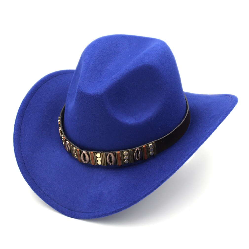 Mistdawn unisex western cowboy ridehat cowgirl kasket stiv bred skygge vinter varmt kostume