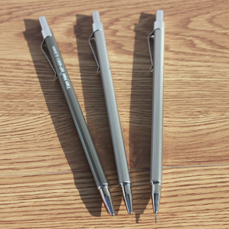 3pcs 0.5mm /0.7mm Simple Automatic Pencil Student Movable Mechanical Pencil School Supplies Stationery