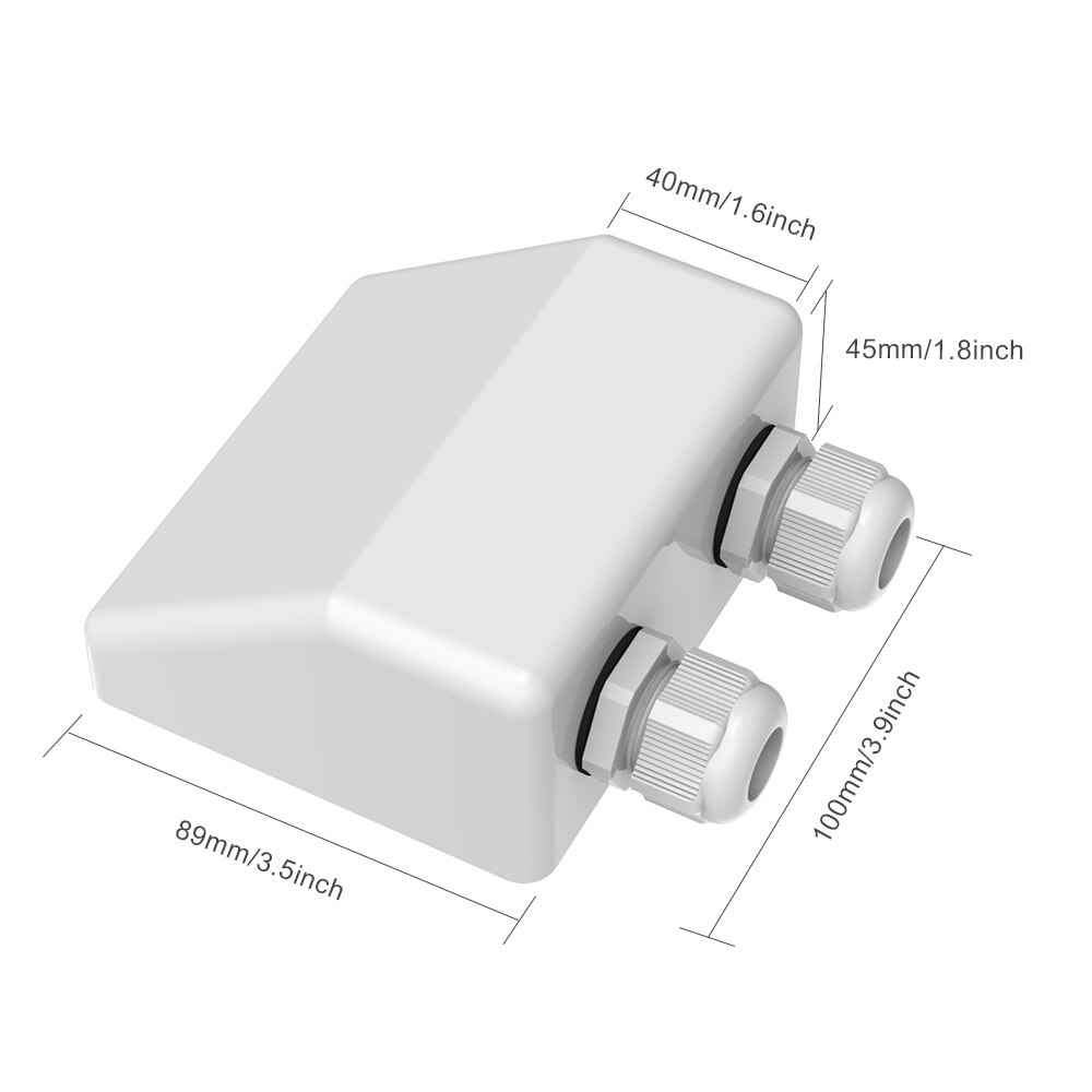 Double Cable Entry Gland Waterproof ABS Gland Box for Cable Types 4mm to 12mm, Solar Panel Motorhome RV Camper Van Caravan