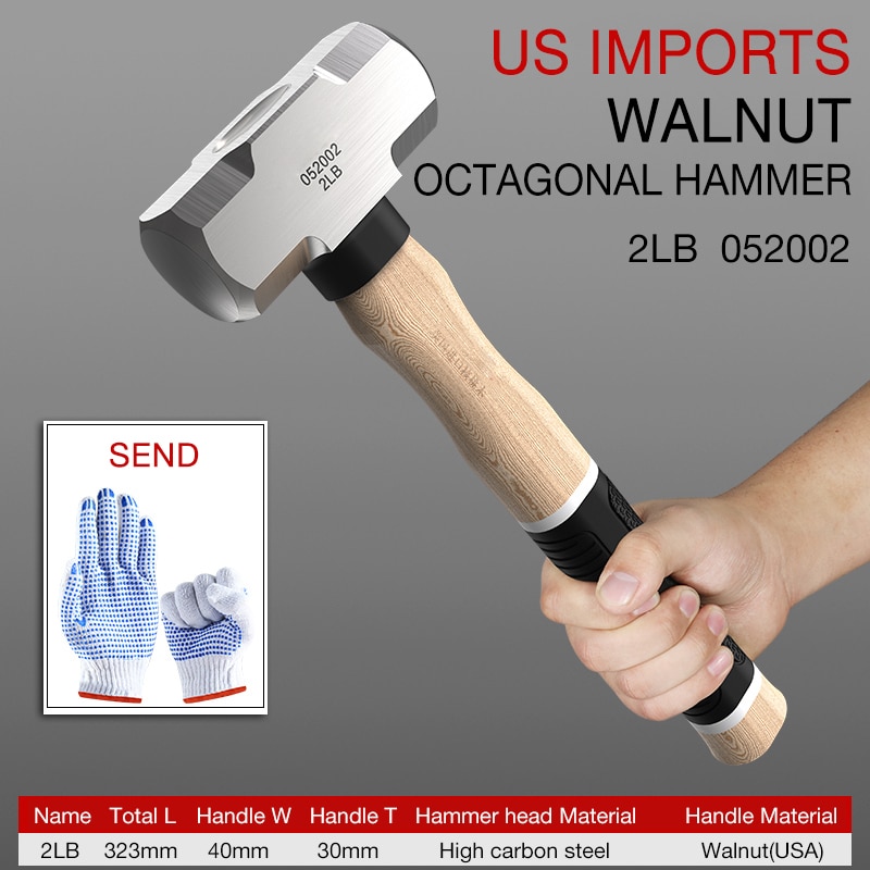 TAITU Claw Hammer Woodworking Joinery Home Carpentry Hand Hammer Nail Hammer Non-slip Multi-function Handle Hammer: 2LB