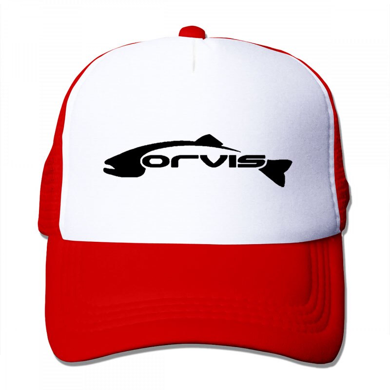 Corvis Fly Fishing Baseball cap men women Trucker Hats adjustable cap: 3-Red