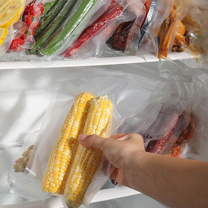 500cm vakuumemballageposer til mad, vakuumforseglet pose til opbevaring i køkken, vakuumplastrulle til opbevaring af mad