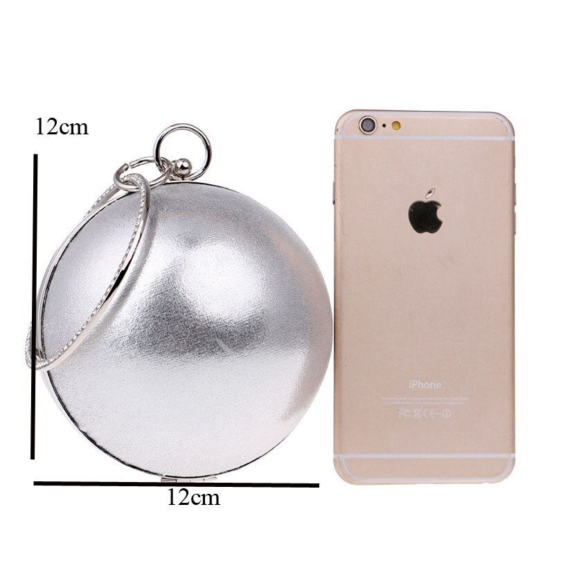 Vrouwen Kralen Diamant Tellurion Keten Schoudertas Purse Avondtasje Bridal Wedding Ronde Bal Pols Zak Clutch Purse Handtassen