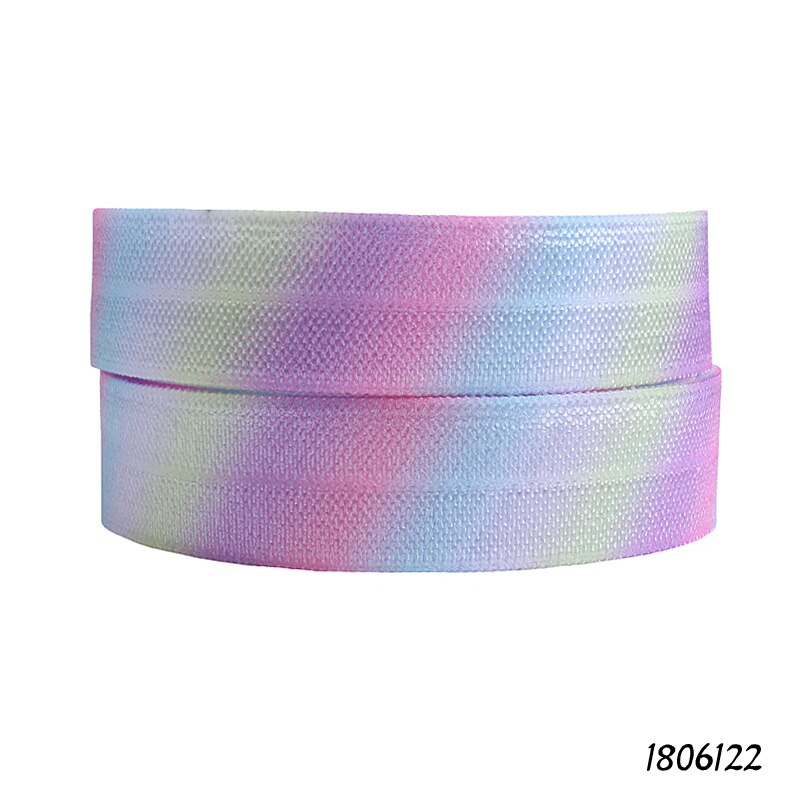 (50 yards/parti) spandex nylon stof regnbuegradient ombre trykt fjende elastisk bånd: E1809124