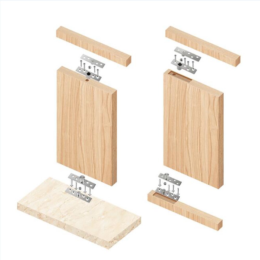 270 Degree Rotation Axis 75/100/150mm Stainless Steel Up and Down Doors Rotating Hinges Location Shaft Hidden Pivot Hinge