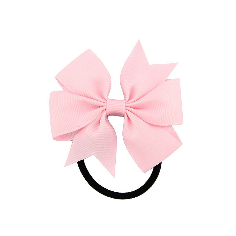 Godisfärg flicka rosett-knut grosgrain band hårring kvinnlig gummiband elastiska hårband rosetter flickans huvudbonad: Stil -3