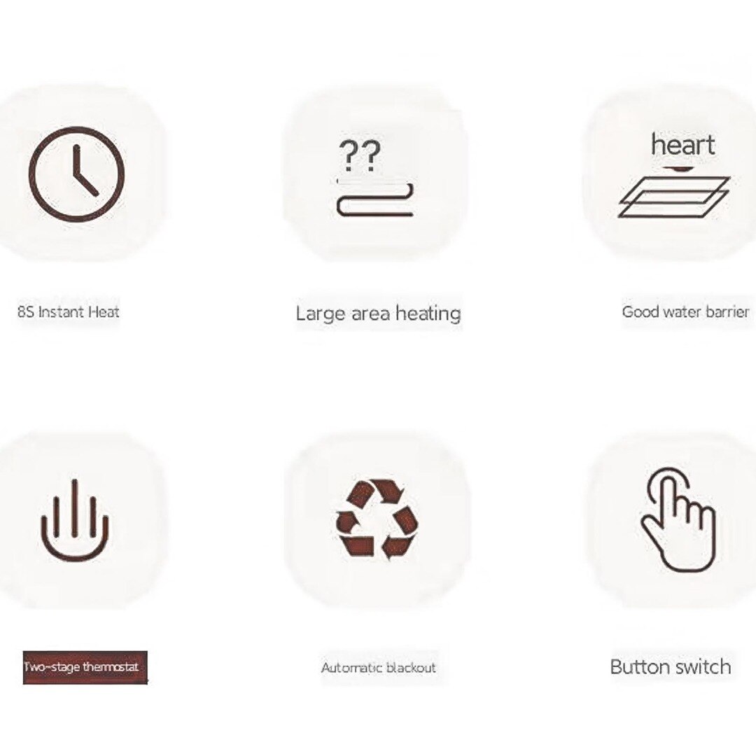 Winter Heating Mat Electric Heating Mouse Pad Waterproof PU Leather Writing Mat 2 Gear Temperature Adjustment For Home Office